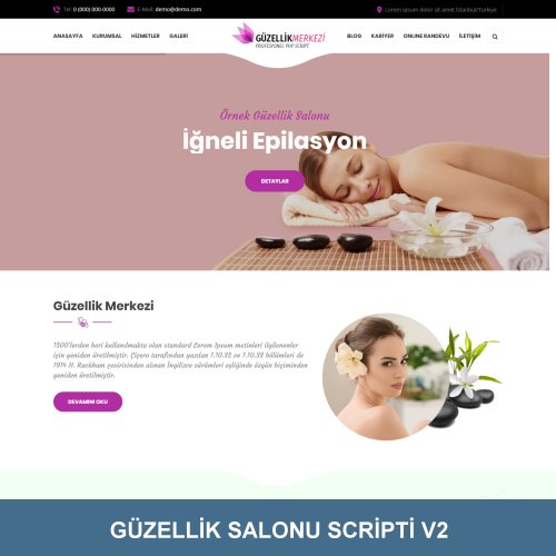 Güzellik Salonu Kuaför SPA Scripti