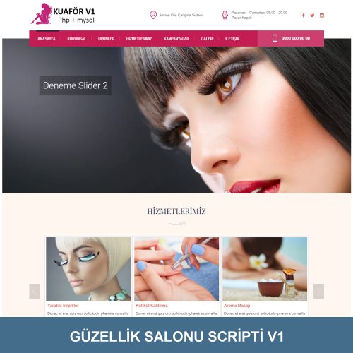 Güzellik Salonu SPA ve Kuaför Scripti