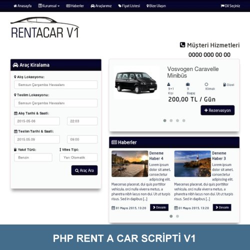 Rent A Car (Oto Kiralama) Scripti V1