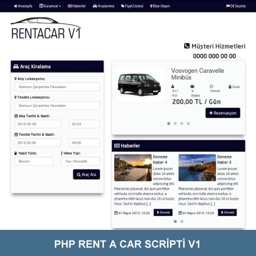 Rent A Car Scripti