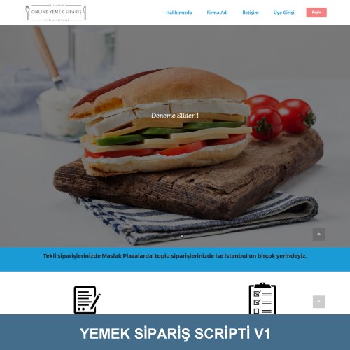 yemek sipariş scripti